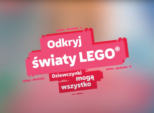 napis rozowy odkryj swiat lego